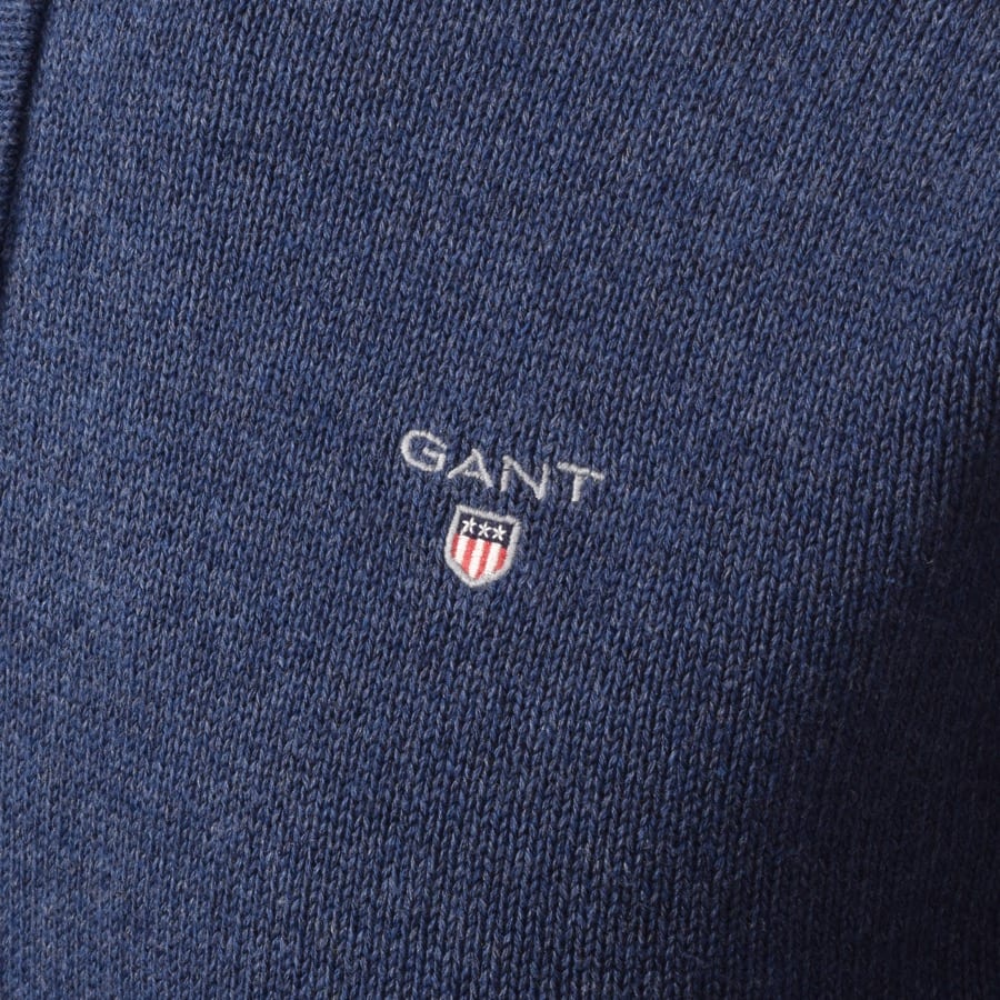 Alternative Image for ProductGant Half Zip Knit Jumper Navy3